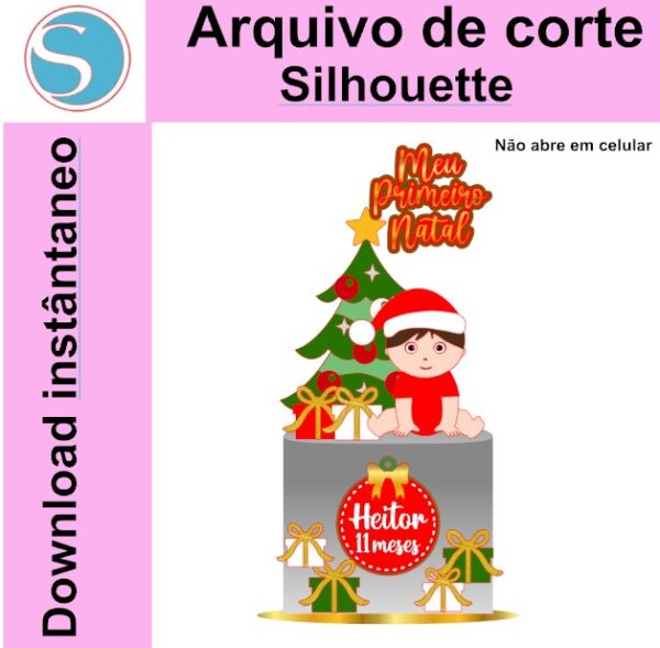 Topo de bolo natal baby – Arquivo