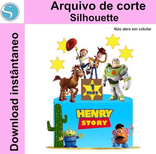 Topo de bolo Toy Story - Arquivo