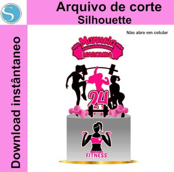Topo De Bolo Fitness