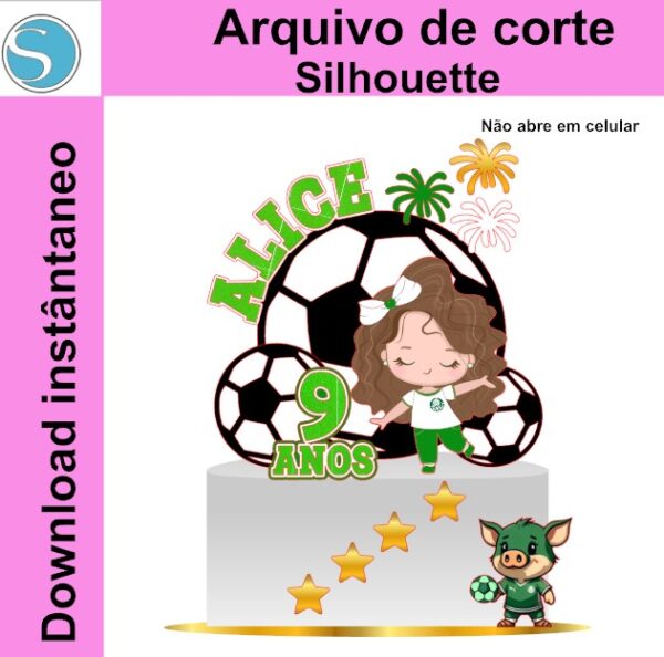 Topo de Bolo Palmeira Feminino - Arquivo