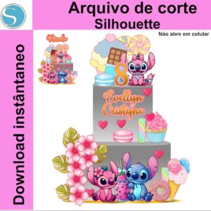 Topo De Bolo Lilo e Stitch - Arquivo